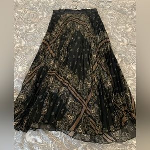 Pleated chiffon skirt